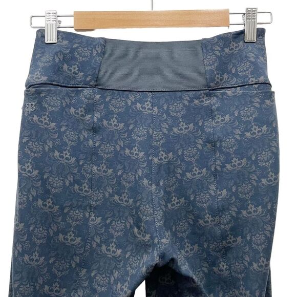 Betabrand Power Down Skinny Yoga Dress Pant Navy Damask Size SP Small Petite - Picture 7 of 12